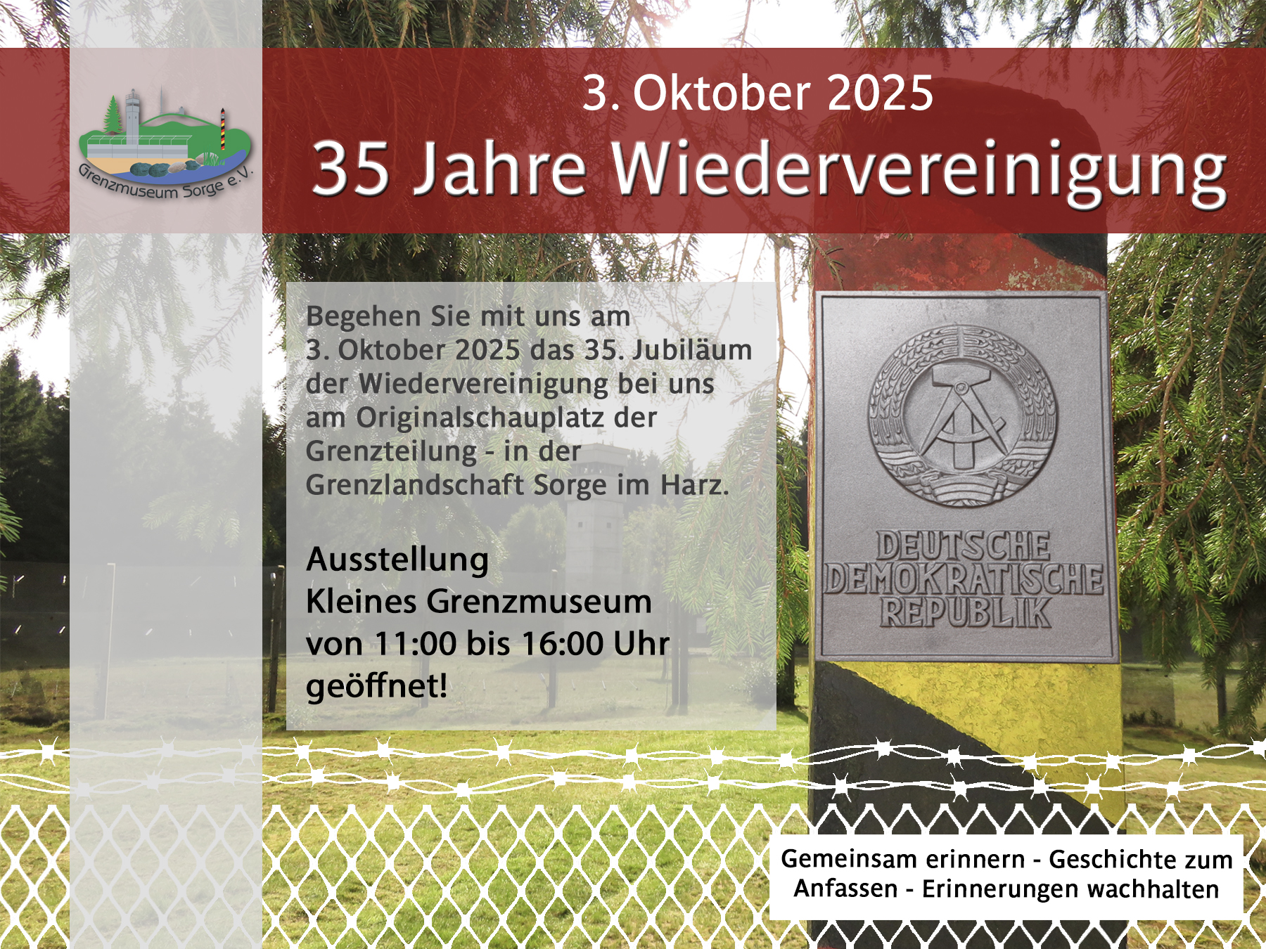 35 Jahre Wiedervereinigung   03. Oktober   PopUp